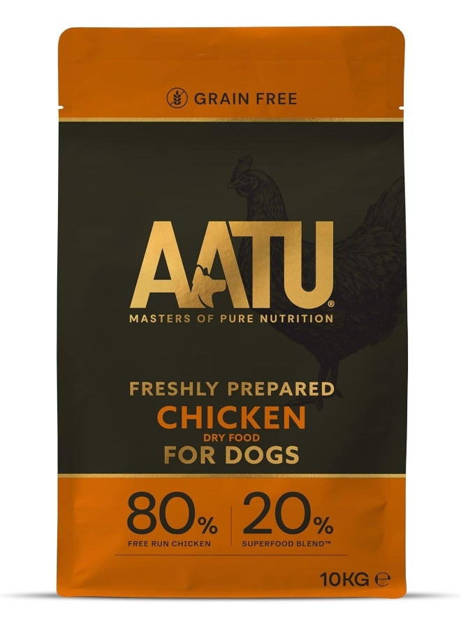 AATU 80/20 Complete Dry Dog Food, Chicken 10kg - Image 1