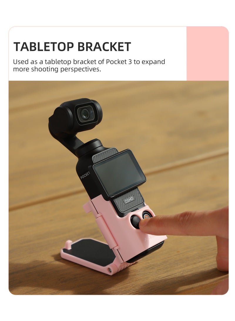 SUNNY LIFE Dedicated Magnetic Mount Stand Compatible with DJI Osmo Pocket 3, Upgraded Pocket3 Accessories Adapter Clamp Magnet Suction Case Holder on Desktop, Vertical Surface, 180° Adjustable Handle, WITH 2 Lens Protector + 2 LCD Screen Protector - Image 2