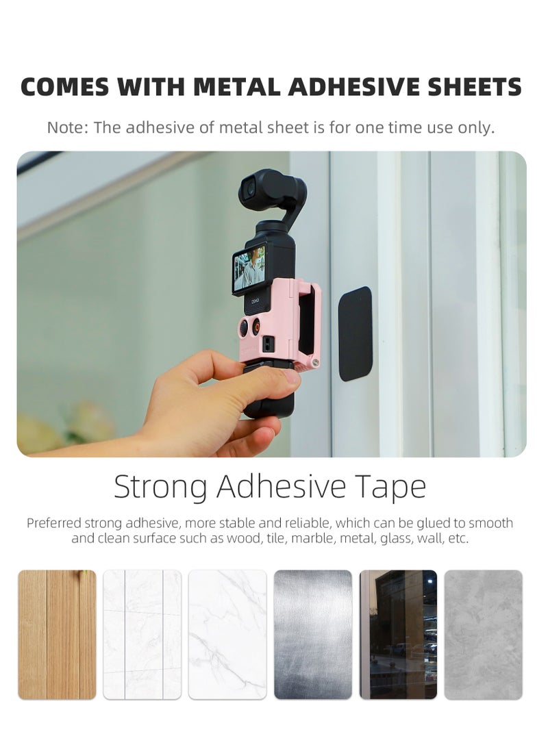 SUNNY LIFE Dedicated Magnetic Mount Stand Compatible with DJI Osmo Pocket 3, Upgraded Pocket3 Accessories Adapter Clamp Magnet Suction Case Holder on Desktop, Vertical Surface, 180° Adjustable Handle, WITH 2 Lens Protector + 2 LCD Screen Protector - Image 3