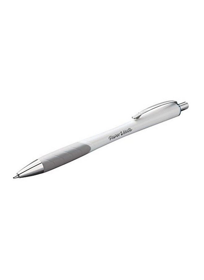 Paper Mate - Inkjoy 700Rt Retractable Ballpoint Pens Medium Point White Barrel Blue Ink Box Of 12 - Image 1