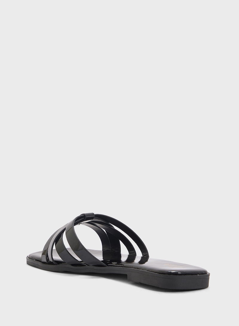 ELLA Patent Flat Sandal  - Image 2