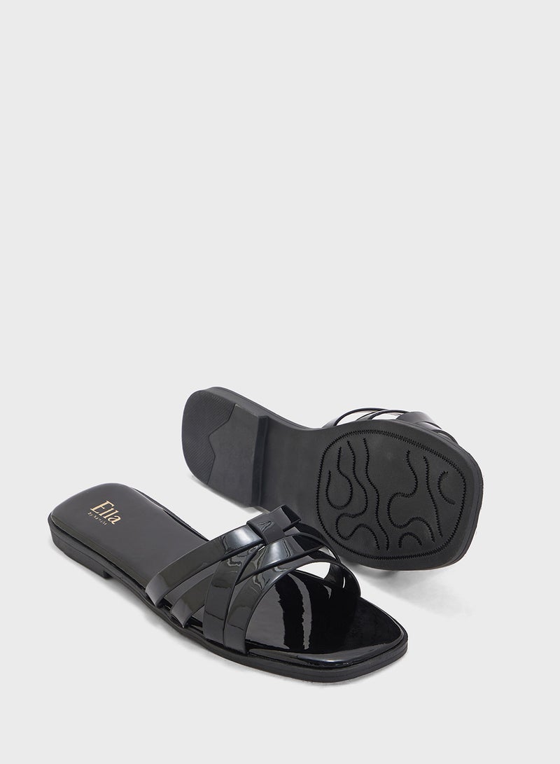 ELLA Patent Flat Sandal  - Image 3