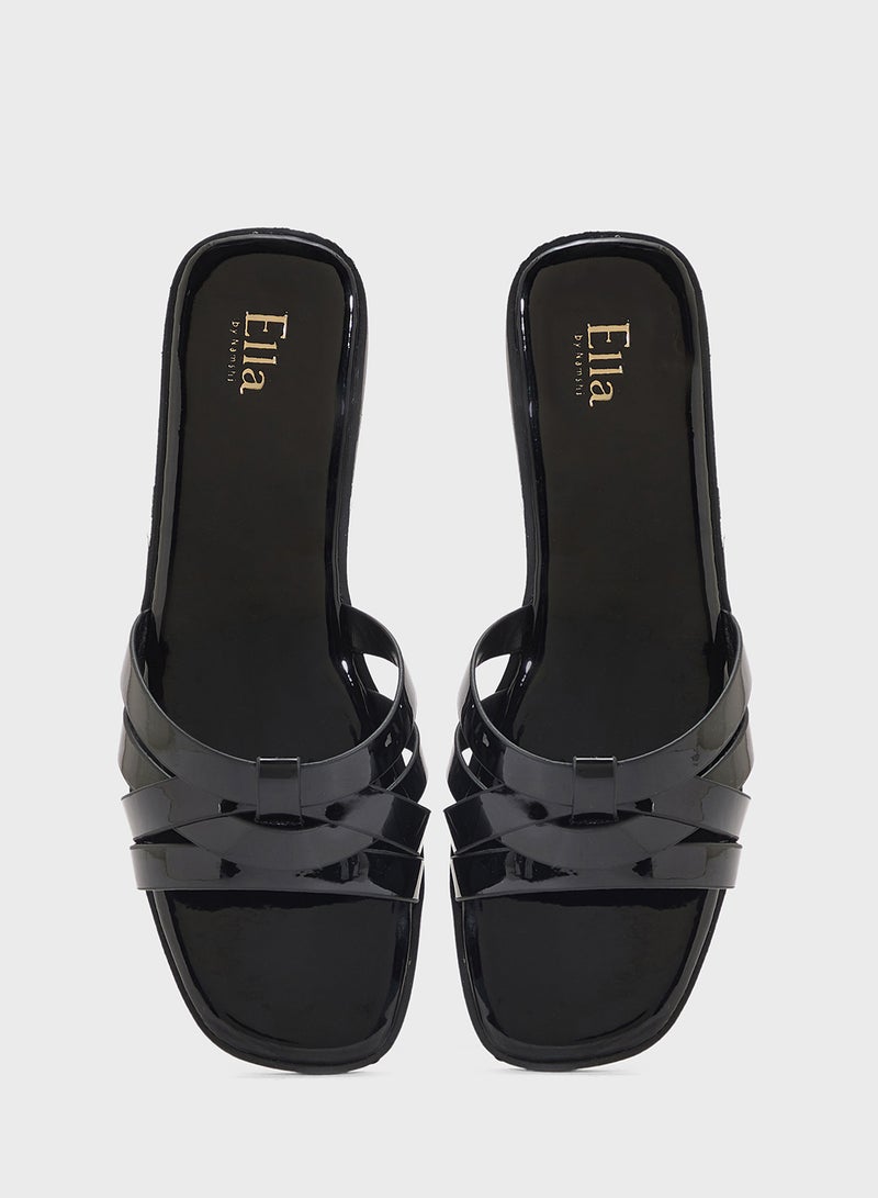 ELLA Patent Flat Sandal  - Image 4