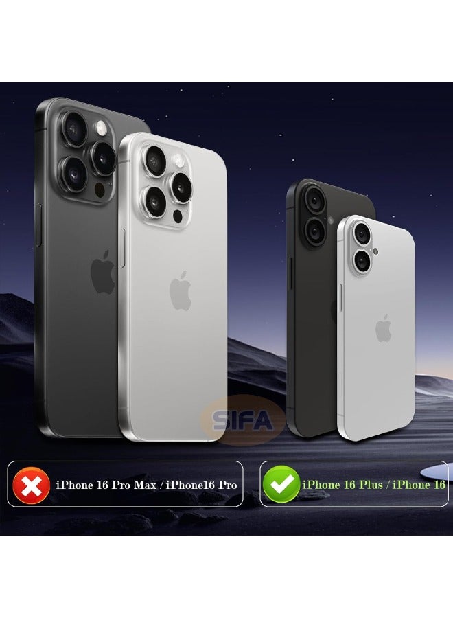 واقي عدسة الكاميرا لهاتف iPhone 16 / iPhone 16 Plus، [امتصاص قوي] [حماية من السقوط] [مقاوم للخدش] غطاء زجاجي مقوى من سبائك الألومنيوم المعدني غير اللامع 9H واقي شاشة الكاميرا، أسود - Image 2