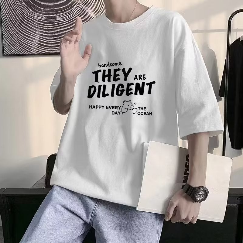 تي شيرت بولو قياسي بأكمام نصفية بتصميم عصري جديد للرجال والشباب في الصيف - Image 2