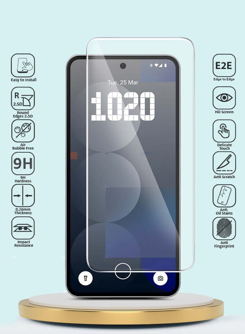 GMAX Nothing Phone (3a) 5G / 3a Pro 2025 GMAX Premium Series Curved Edges 9H 2.5D Tempered Glass Screen Protector - Clear - Image 2