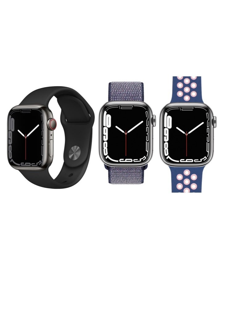 Perfii 3pcs Watch Bands Replacement for Apple Watch Strap Compatible with Apple Watch 49/46/45/44/42mm Series 10/9/8/7/6/5/4/SE/Ultra  - Image 1