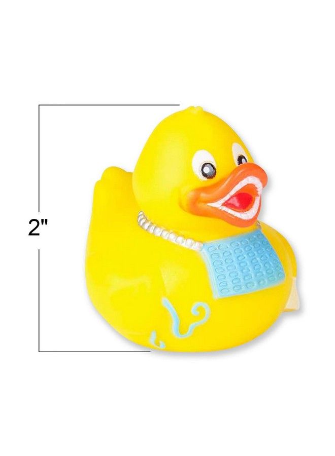 ArtCreativity 2 Inch Dental Rubber Duckies, Pack Of 12, Cute Duck Bath Tub Pool Toys In Assorted Styles, Fun Decorations, Carnival Supplies, Party Favor, Dental Treasure Toys - Image 4