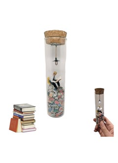 SYOSI Test Tube Book Ornament, Test Tube Perspective Drawing, Microscopic Bibliophile Ornaments, Lonely Reader, Book Ornaments with Lights to Decorate Test Tubes, Wonderful Gifts for Loved Ones & Friend  - Image 2
