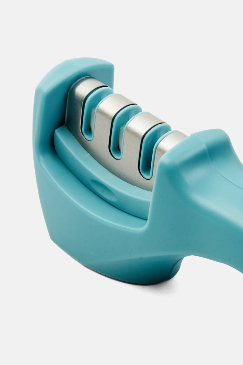 Social Chef 3 Slots Non-Slip Knife Sharpener, Blue  - Image 4