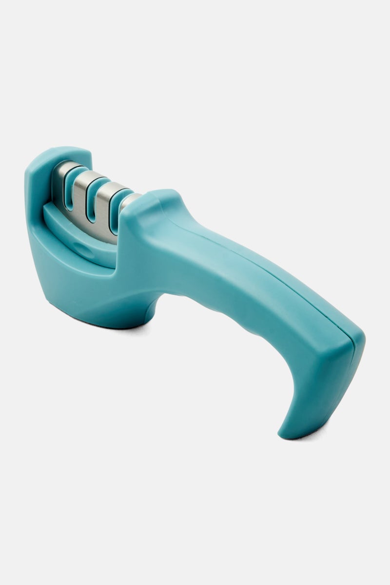 Social Chef 3 Slots Non-Slip Knife Sharpener, Blue  - Image 3