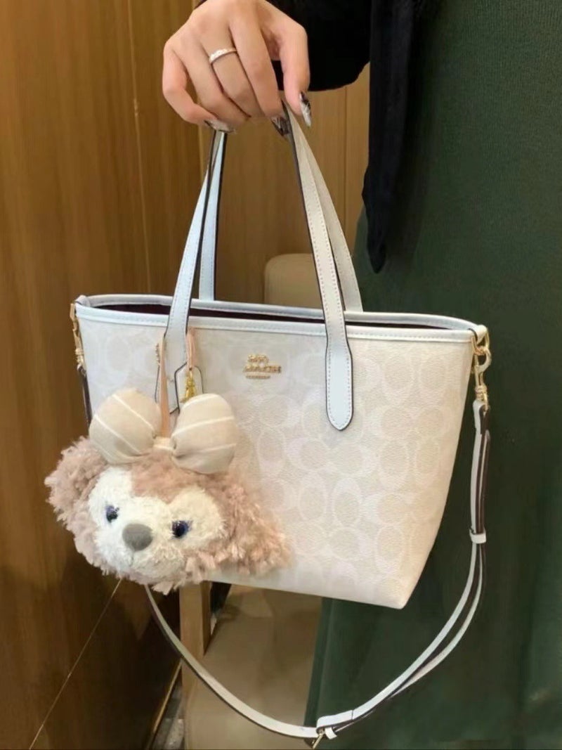 Koujia Spring And City23 Tote Bag Classic Old Flower Color Texture Hand Shoulder Mother Bag Shopping Bag - Image 3