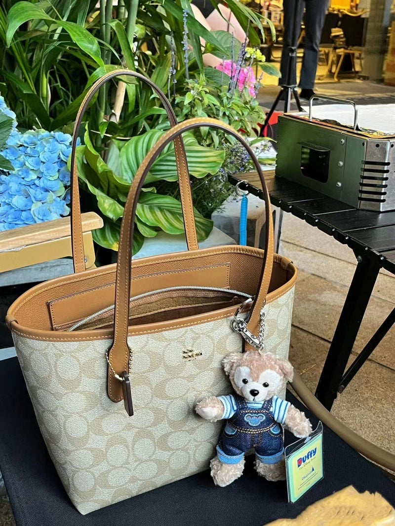 Koujia Spring And City23 Tote Bag Classic Old Flower Color Texture Hand Shoulder Mother Bag Shopping Bag - Image 4