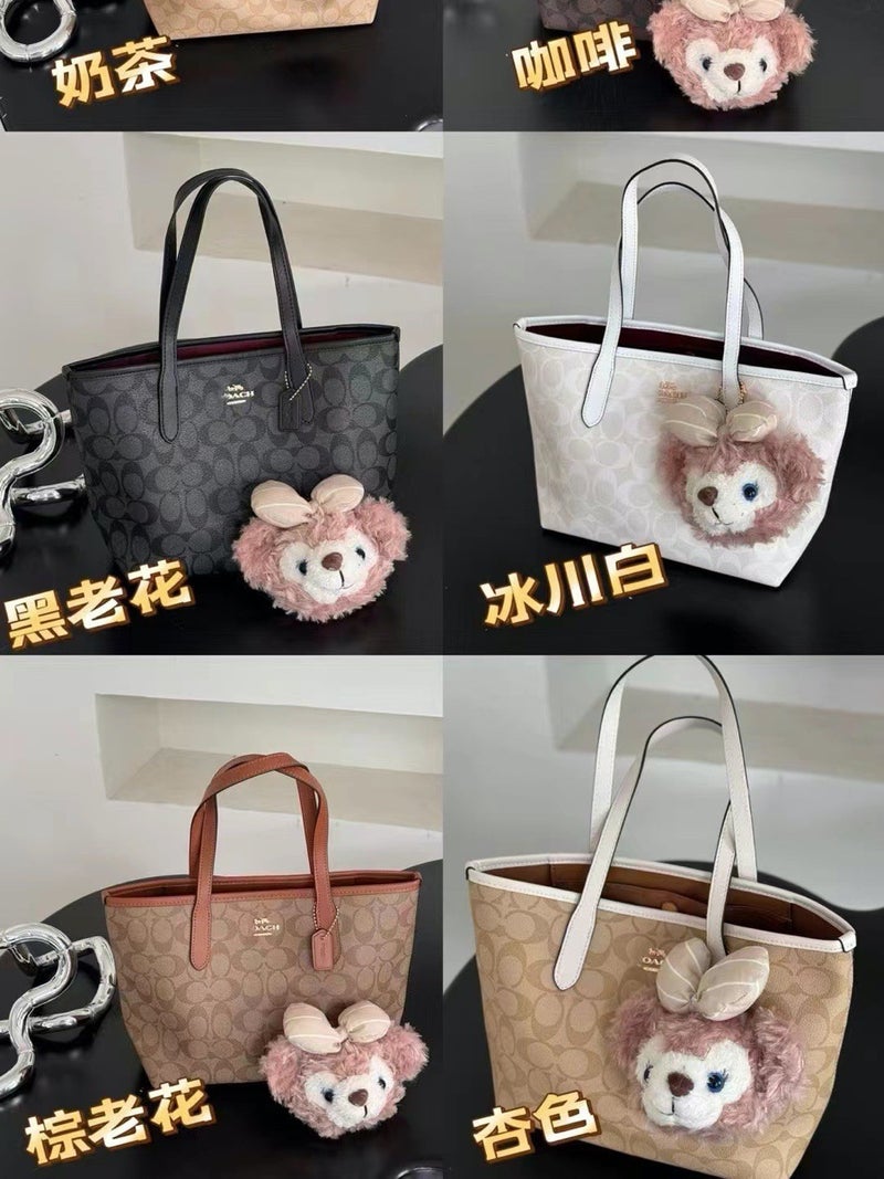 Koujia Spring And City23 Tote Bag Classic Old Flower Color Texture Hand Shoulder Mother Bag Shopping Bag - Image 2