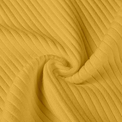 NORTHWIND Men's High Turtle Neck Cotton Slim Fit T-Shirt (Mustard, Small) - Image 4