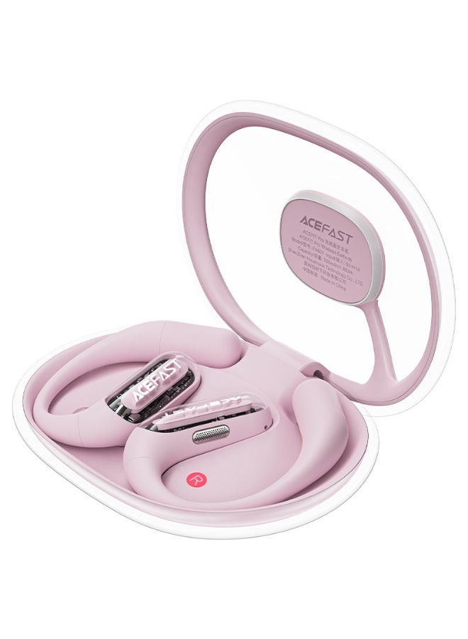 ACEFAST AceFit Pro Open-Ear Earbuds, 30H Playtime, Night Safety Mode for Sports, Powerful Bass, 7.6g Ultra-Comfort, Bluetooth 5.4, Digital Display, IP54 Sports Earbuds for Running & Workouts - Pink - Image 1