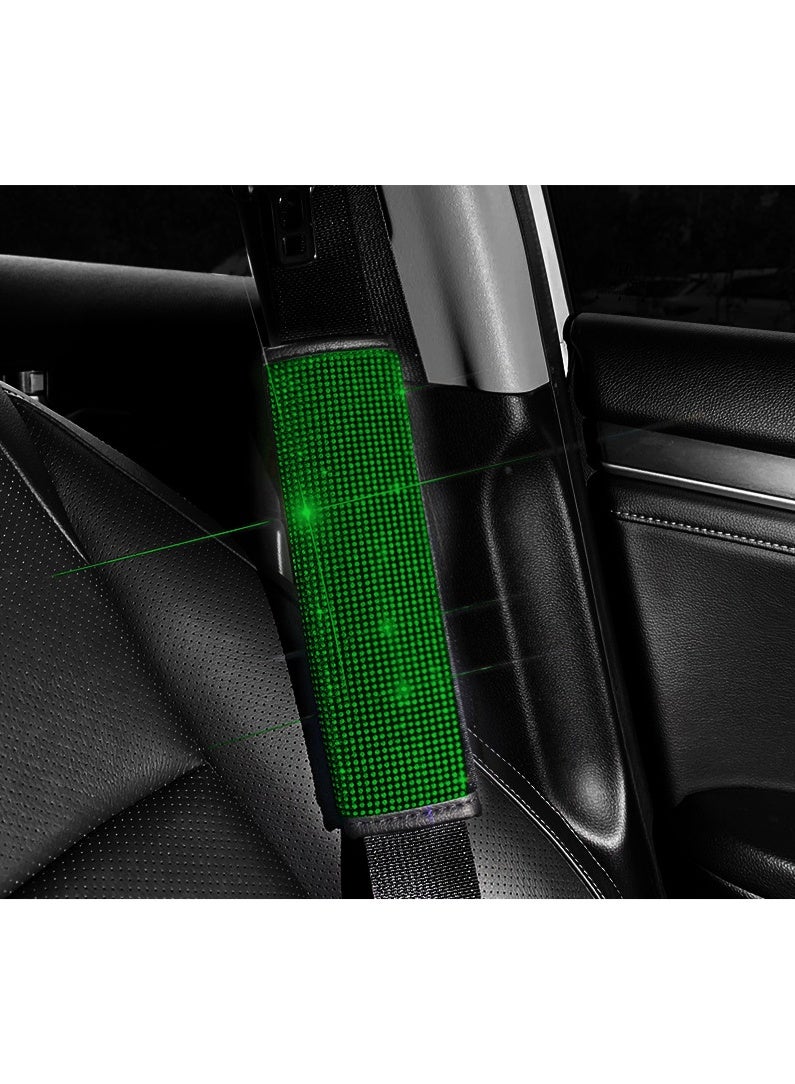 Bling Rhinestone Car Seat Belt Covers, Universal Diamond Seat Belt Shoulder Pads for Women, Crystal Safety Belt Protector, Car Interior Accessories