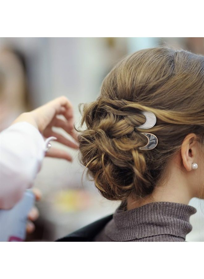 Chuangdi 4 قطع دبابيس شعر على شكل U معدنية عتيقة دبابيس شعر أنيقة عصي تشيكون شعر دبابيس شعر على شكل U إكسسوار تصفيف الشعر للنساء والفتيات (ذهبي وفضي) - Image 5