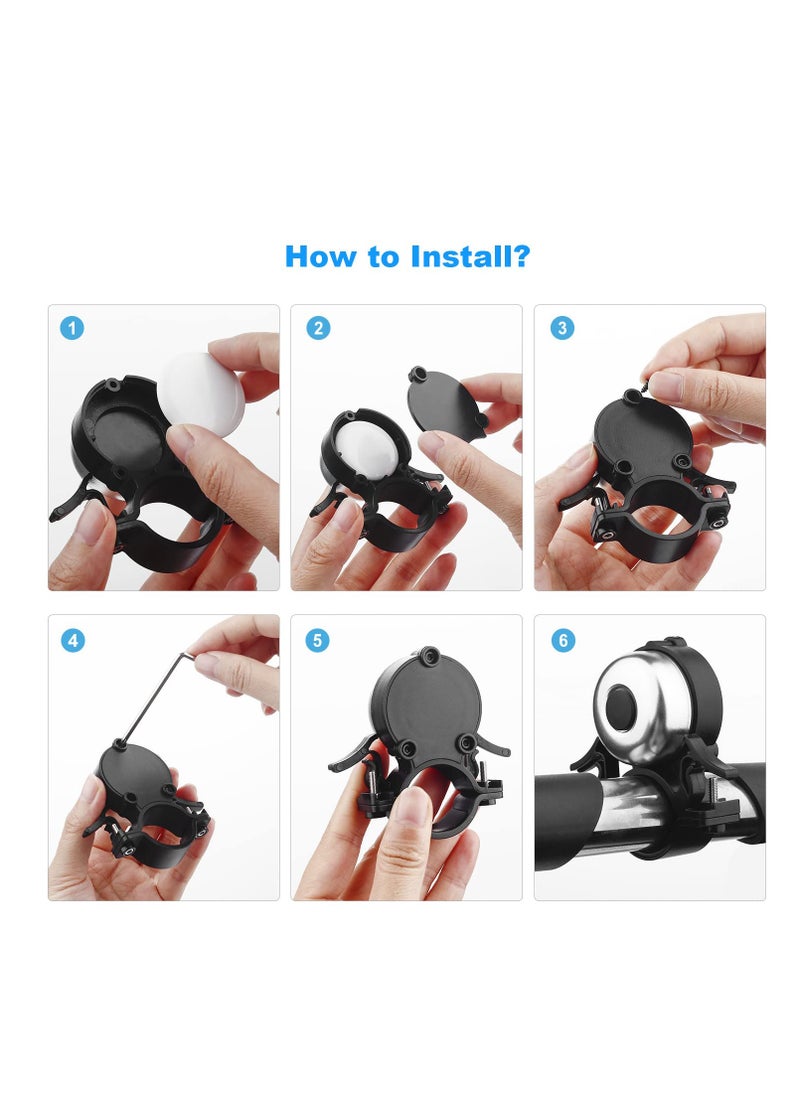 KASTWAVE - Bicycle Bell for Apple AirTag, Hidden Holder, Anti-Theft Device Waterproof Mount, Fits Bikes, Easy Installation, Bike Accessories - Image 1