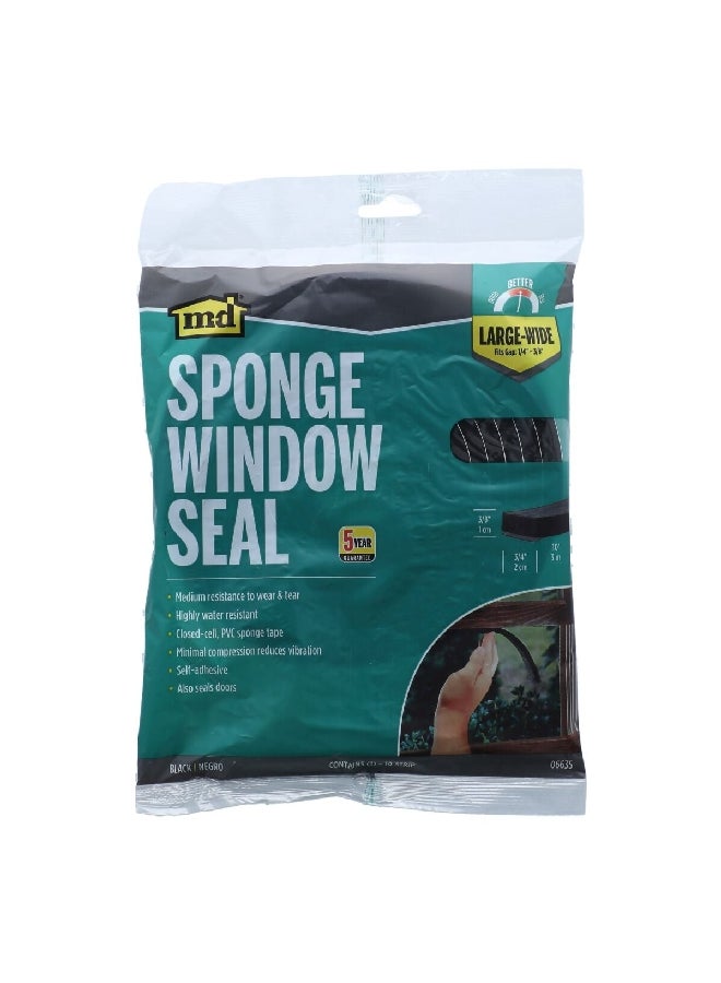 M-D Building Products High Quality Waterproof Rubber Foam Window Seal Black 3 m 6635 - Image 1