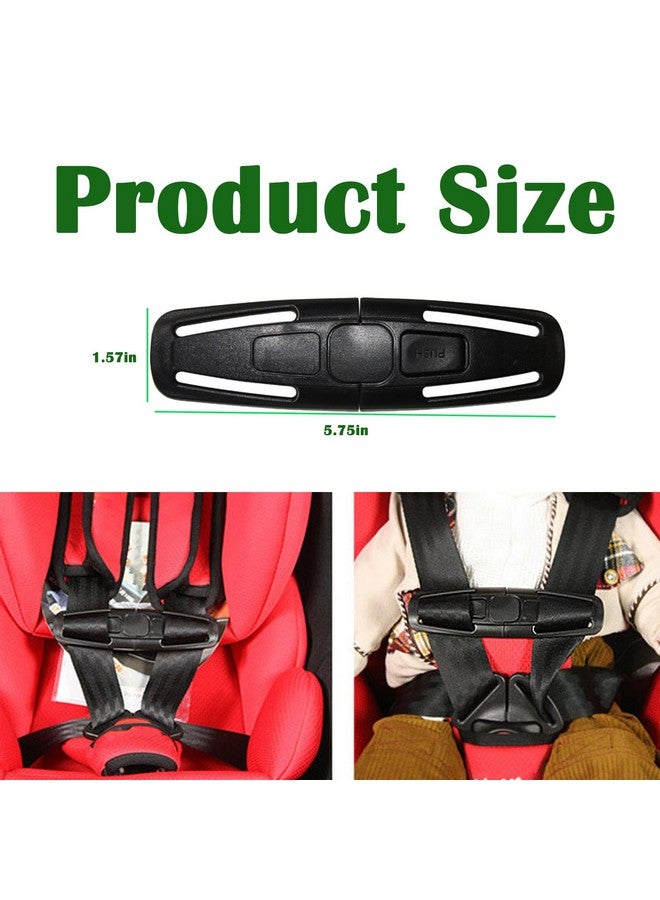 CaoXiong 2 Pcs Seat Chest Harness Seat Safety Belt Buckle Lock Stroller Chest Universal Replacement for Baby and Kids Trend (Black) - Image 2