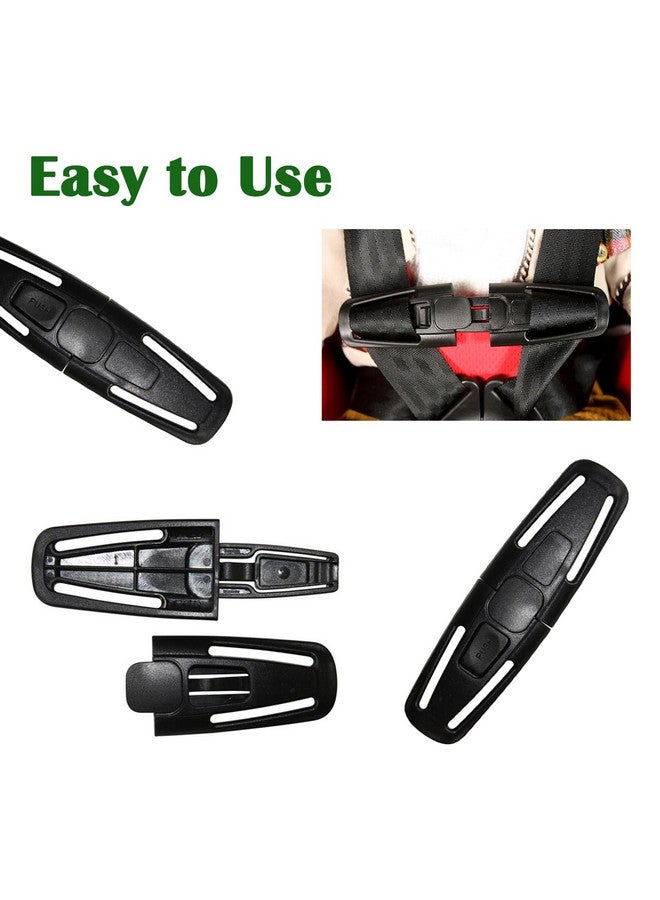 CaoXiong 2 Pcs Seat Chest Harness Seat Safety Belt Buckle Lock Stroller Chest Universal Replacement for Baby and Kids Trend (Black) - Image 4