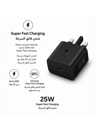 25W Super Fast Charging USB‑C Power Adapter with USB‑C to USB‑C Cable - Black - view 2