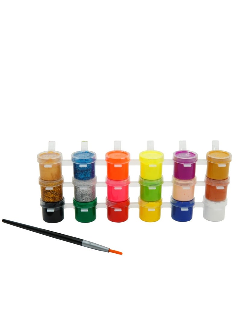 دومس ألوان تمبرا من DOMS 18 لونًا + فرشاة واحدة - Image 2