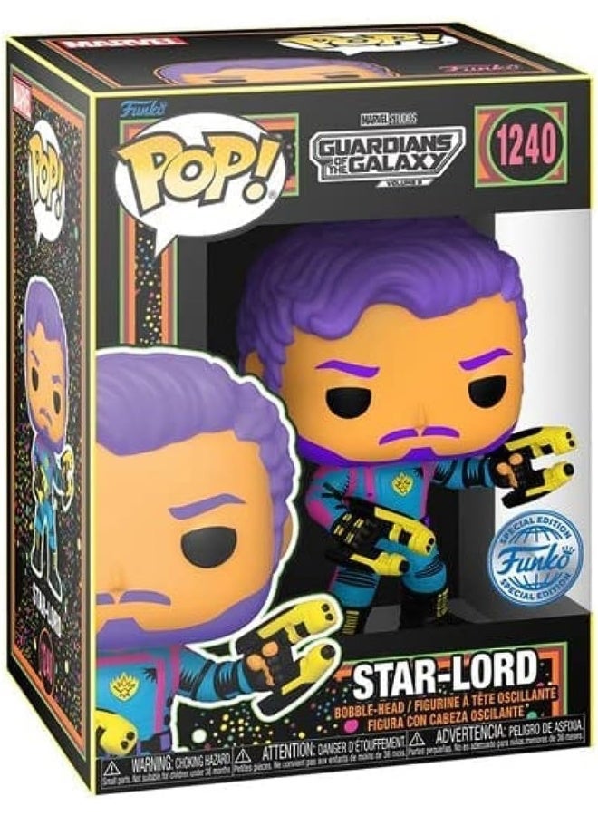Funko فنكو بوب! مارفل: حراس المجرة 3 - ستار لورد (BLKLT)(استثنائي) - Image 1
