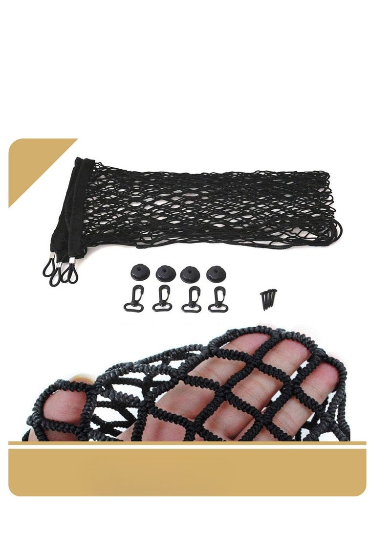 Generic Trunk cargo net storage organizer sized at 110x50cm suitable for use in Nissan vehicles including Patrol Armada Pathfinder Kicks Juke Murano Rogue and Xterra SUVs  - Image 5