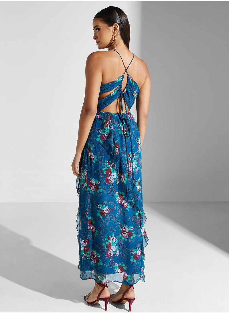 Golden Apple - Floral Printed Dress - Image 1