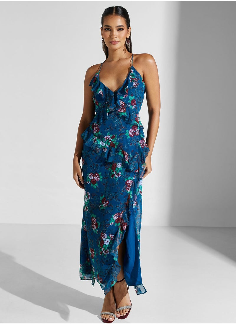 Golden Apple - Floral Printed Dress - Image 1