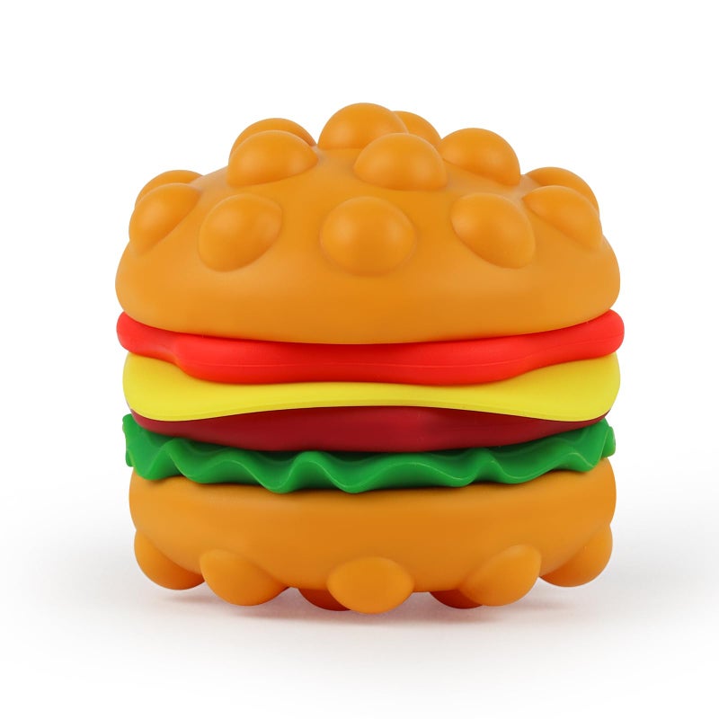 Anboor Pop Fidget Toys 3D Silicone Hambergur Push Bubbles Sensory Toy Pop Stress Ball Anxiety Stress Relief Austism Early Educational Pop Toy for Kids Adults - Image 3