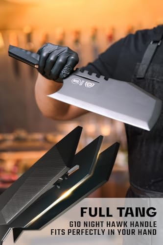 Dalstrong Massive Meat Cleaver Knife-9"-Obliterator-Shadow Black Series-Titanium Nitride Coated-High Carbon Steel-Heavy Duty Gift-Razor Sharp-w/Sheath-NSF Certified - Image 4