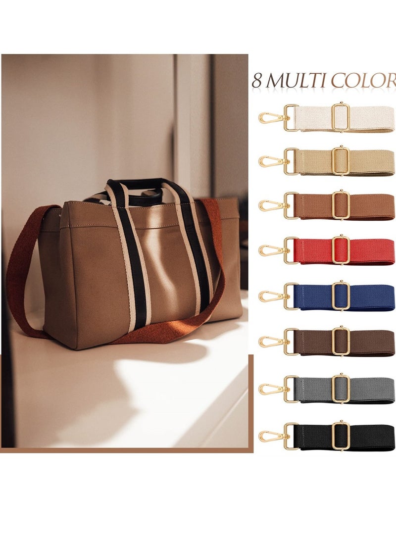 8 Versatile Adjustable Canvas Purse Straps for Comfortable Crossbody Bags Stylish Wide Shoulder Design Perfect for Everyday Use - Image 5