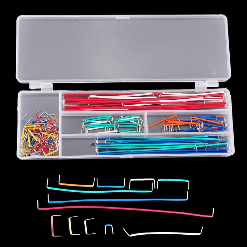 REES52 140 قطعة كابل قفز على شكل U بدون لحام لمجموعة أسلاك لوحة الدوائر، مجموعة كابل قفز 140 قطعة، أسلاك قفز على شكل U، سلك قفز، سلك قفز - Image 1