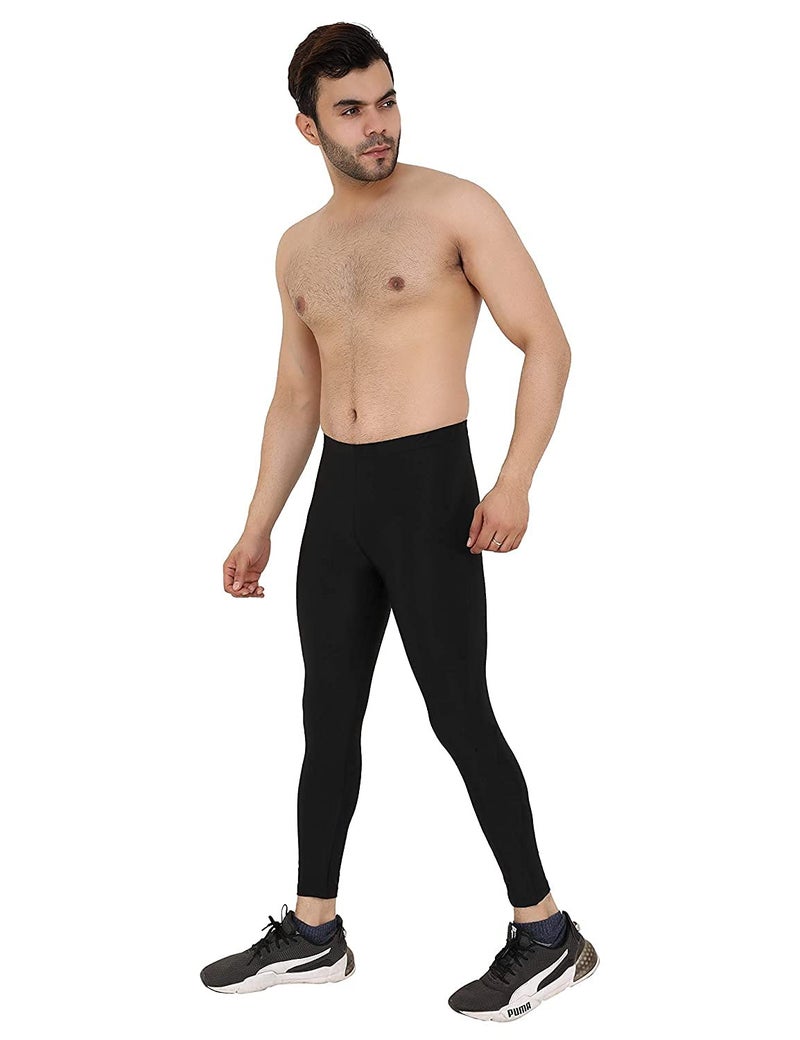 NEVER LOSE Men's Skinny Fit Leggings (NLTILG2242-M_Black_Medium) - Image 4