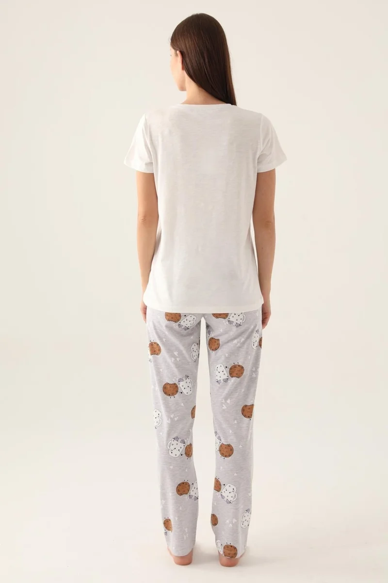 Arnetta Good Night Printed Pocket Pajama Set for Women, Cotton