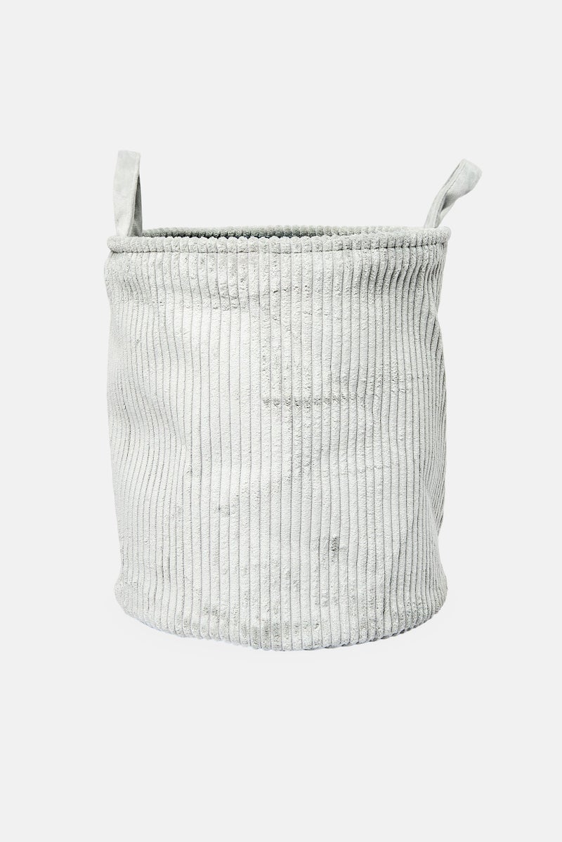 YOTO Corduroy Storage Basket, Grey - Image 3