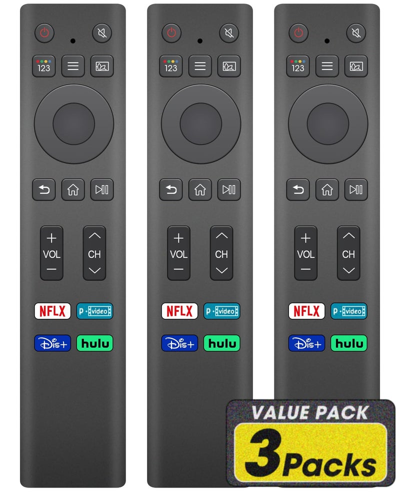 YesBes 3 Pack Replacement for Samsung TV Remote, Universal for All 2019-2025 Samsung Remote Control for Smart TV (NO Voice Function) - Image 1