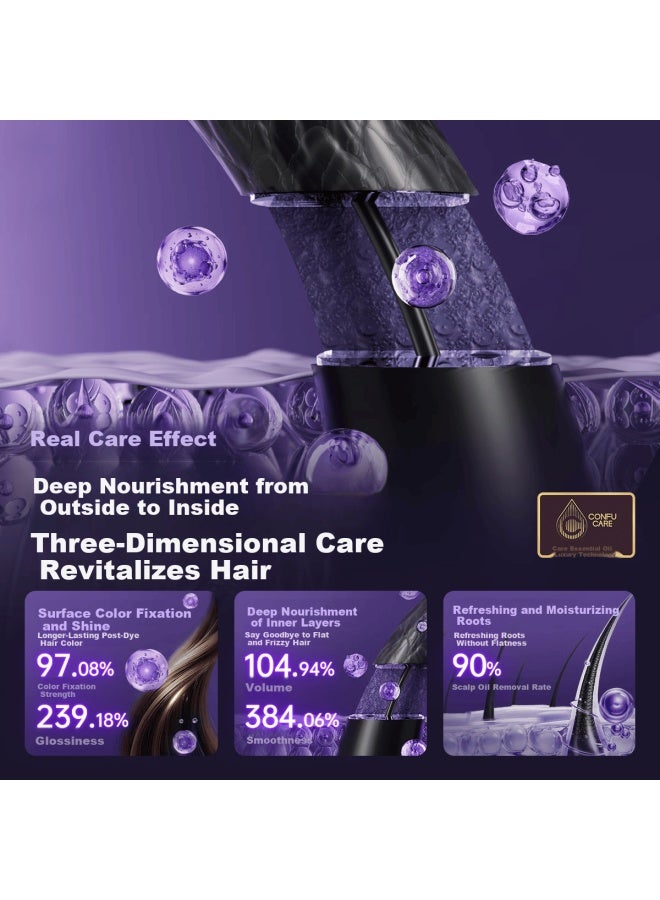 Confu Silk3 Diamond Light Water Ion High-speed Hair Dryer Essential Moisturizing Quiet Fast Drying Home Hair Dryer Obsidian Brown - Image 2