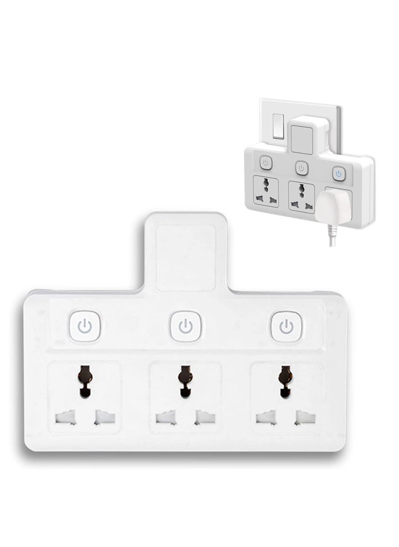 TYCOM - Tycom Power Adapter Multi Plug Extension, Extender Wall Charger Socket 3 Way Multiple Electrical Outlet Adaptor, Charging Station for Home, Office （3 Way） - Image 1