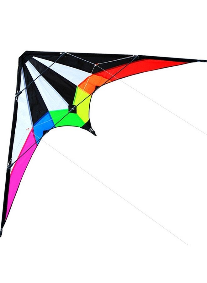 Hengda Kite طائرة ورقية مزدوجة الخط 48 بوصة للأطفال والبالغين، رياضات خارجية، شاطئ وطائرة رياضية ممتعة، مع مقبض، وخيط، وحقيبة مرفقة - Image 1