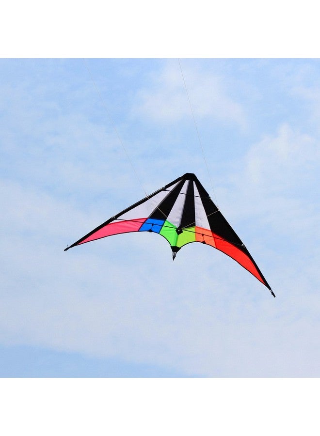 Hengda Kite طائرة ورقية مزدوجة الخط 48 بوصة للأطفال والبالغين، رياضات خارجية، شاطئ وطائرة رياضية ممتعة، مع مقبض، وخيط، وحقيبة مرفقة - Image 4
