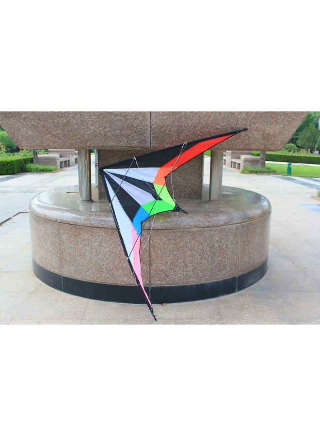 Hengda Kite طائرة ورقية مزدوجة الخط 48 بوصة للأطفال والبالغين، رياضات خارجية، شاطئ وطائرة رياضية ممتعة، مع مقبض، وخيط، وحقيبة مرفقة - Image 5