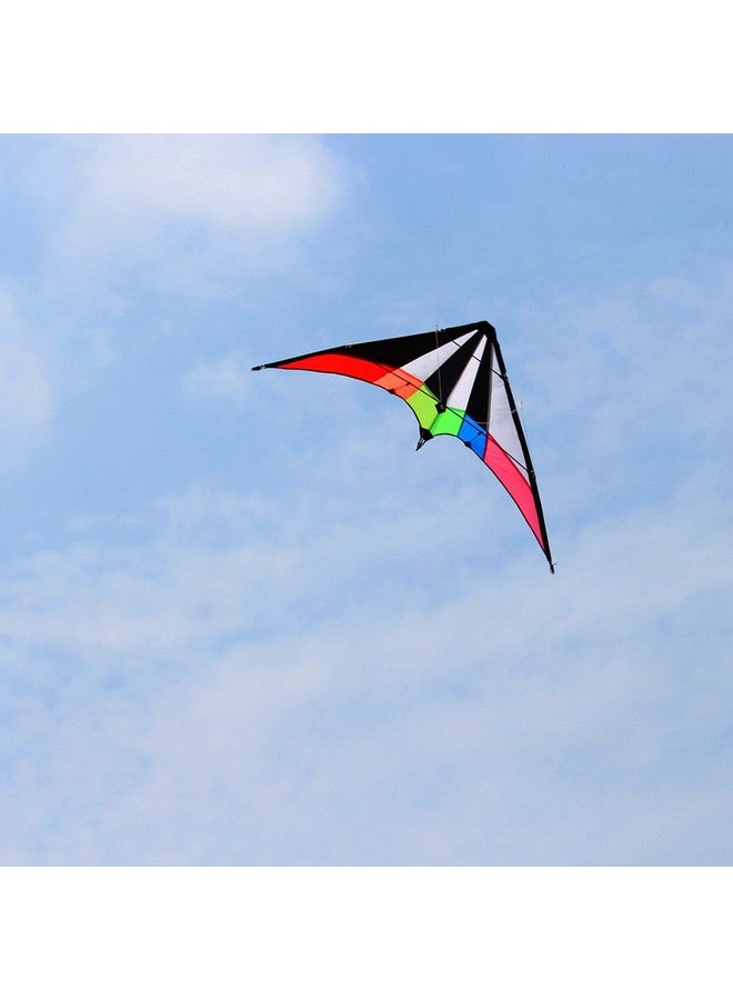 Hengda Kite طائرة ورقية مزدوجة الخط 48 بوصة للأطفال والبالغين، رياضات خارجية، شاطئ وطائرة رياضية ممتعة، مع مقبض، وخيط، وحقيبة مرفقة - Image 3
