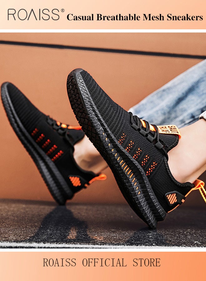 رويس أحذية رياضية أنيقة للرجال، أحذية رياضية خفيفة الوزن ومسامية للرجال، أحذية رياضية برباط غير قابلة للانزلاق، أحذية رياضية ممتصة للصدمات مع بطانة ناعمة، مناسبة للارتداء اليومي والجري والأنشطة الخارجية - Image 5