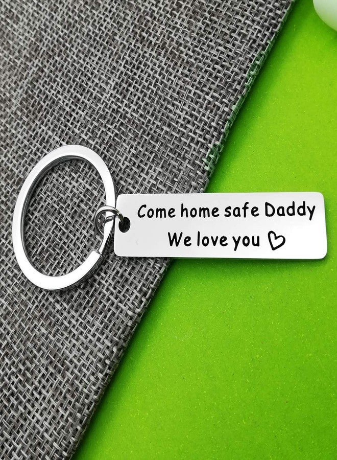 Baipilu Father's Day Gift Daddy Keychain from Son Daughter Come Home Safe Daddy Father Keychain Gift For Police Firefighter Military Gift Daddy Gift Trucker Daddy Gift Deployment Gift Christmas Gift - Image 3