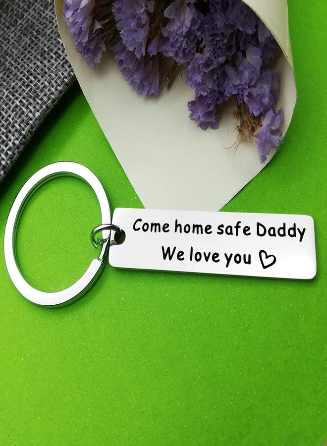 Baipilu Father's Day Gift Daddy Keychain from Son Daughter Come Home Safe Daddy Father Keychain Gift For Police Firefighter Military Gift Daddy Gift Trucker Daddy Gift Deployment Gift Christmas Gift - Image 2