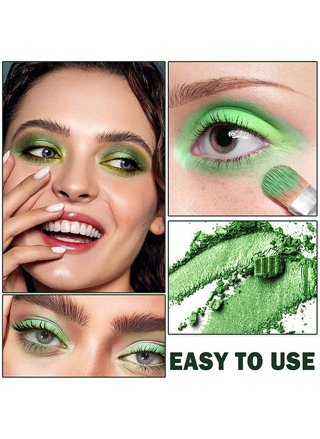 Technic - Green Eyeshadow Palette, Green Glitter Eyeshadow Highly Pigmented, Forest Emerald Green Makeup Palettes, Yellow Lime Grass Grinch Green Makeup Eye Shadow Pallet 15 Color For Women - Image 1